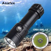 Asafee Af05D Led Flashlight Torch Underwater 50M Diving Lamp 4 File Waterproof L2 Dive Light Power By 26650 Battery Diving Flashlights