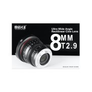 Trả góp 0%Ống kính MEIKE 8mm T2.9 Cine Mini Prime Lens Announced
