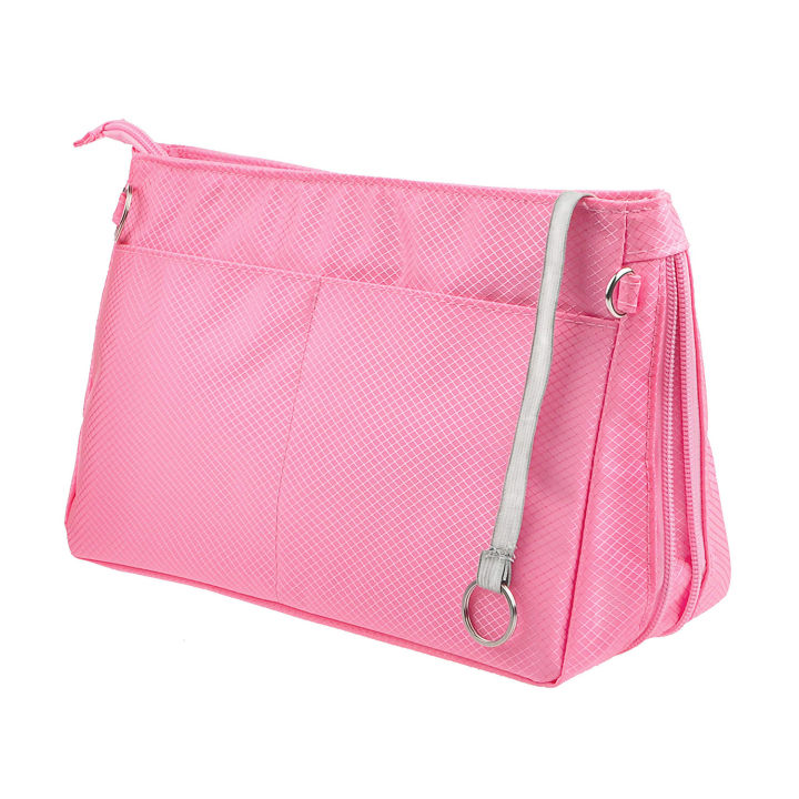 bazlee-ชุดกระชับสัดส่วนแทรกซับในกระเป๋าแบ่งช่องกระเป๋าถือไนลอนแบบขยายได้ถุงในกระเป๋าสีเบจสีเทาขนาดใหญ่