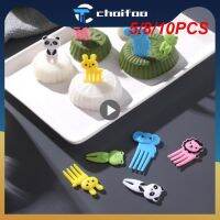 5/8/10PCS Portable Mini Toothpick Cute Cartoon Fruit Fork Animal Shape Dessert Forks Fork