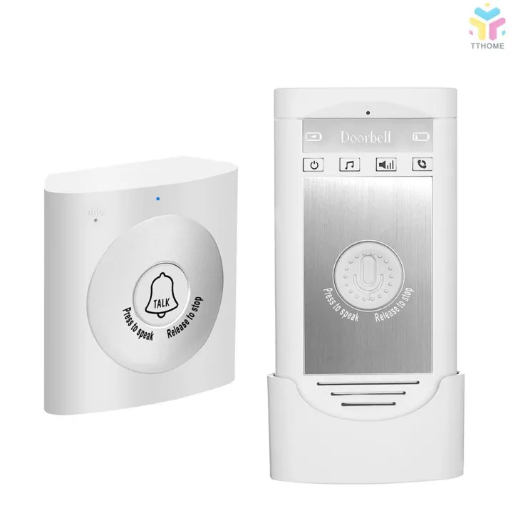 Voice Intercom Doorbell System - 2 Outdoor Receivers & 1 Indoor Transmitter For Home & Office