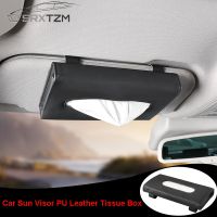✹✚▣ SRXTZM Multifunctional Car Tissue Box PU Leather Sun Visor Type Tissue Boxes Napkin Holder Auto Interior Accessories 1pcs