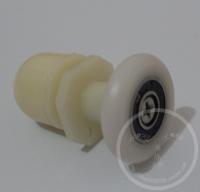 ☌☊ 10PCS Old fashioned circular arc shower room bathroom glass door sliding door pulley small wheels roller wheels - white