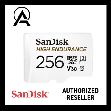  SanDisk 256GB High Endurance Video microSDXC Card with Adapter  for Dash Cam and Home Monitoring systems - C10, U3, V30, 4K UHD, Micro SD  Card - SDSQQNR-256G-GN6IA : Electronics