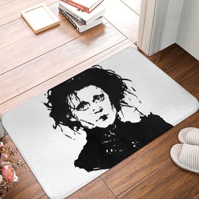 【cw】 Johnny Depp Edward Scissorhands Doormat Rug carpet Footpad mat Anti slip toilet Balcony Parlor durable Washable ！