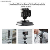 แผ่น SnapLock สำหรับ Kamera Tindakan Arca-Swiss dengan 14 Mount Bolt Qcick-Siaran untuk Gopro 8 9 OSMO TindakanPocket 2Insta ONE X หนึ่ง