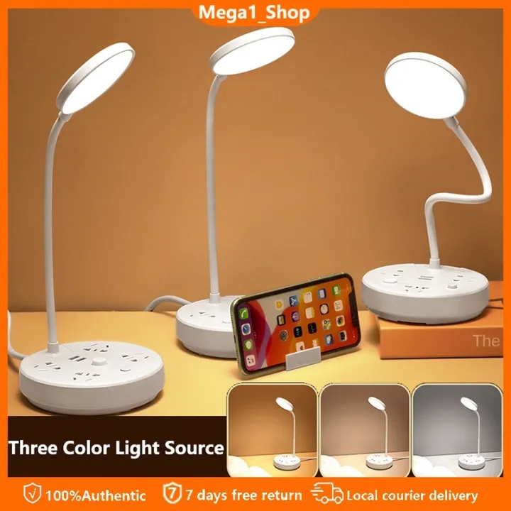 Creative Smart Socket Led Lamp Shade Bedroom Night Light Study Desk
