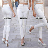 AB Skinny สีขาว ของแท้ จากเพจดัง 300,000 Like กางเกง AB สกินนี่ยีนส์ ผู้หญิง