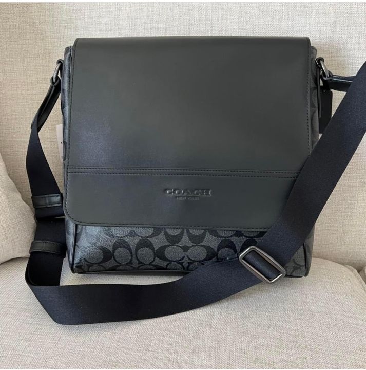 F73339 - Black Coach Houston Map Bag in Signature Canvas  Lazada PH