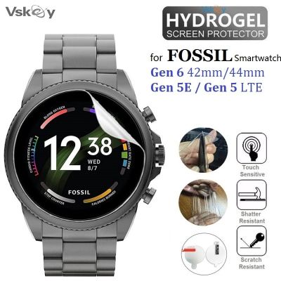 10PCS TPU Hydrogel Soft Screen Protector for Fossil Gen 6 44mm 42mm 5 Lte 5E Mens Womens Smart Watch HD Clear Protective Film Wall Stickers Decals