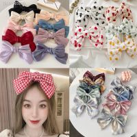 ❉ Girls Ponytail Clip Sweet Big Bow Hairpins Ladies Solid Color Bowknot Headwear Women Hair Accessories Butterfly Hairgrip Ribbon