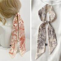 【CC】♝✓  You it ！26 Letters Handbag Handle Scarf Band Hair Neck Neckerchief Silk French