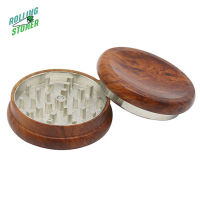 68MM 2 Layer Handmade Natural Wooden Metal Herb Grinder Spice Crusher