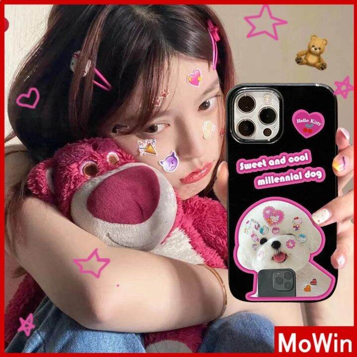 mowin-เข้ากันได้สำหรับ-เคสไอโฟน-เคสไอโฟน11-เคสโทรศัพท์-14-pro-max-สำหรับ-iphone-เคส-ซิลิโคนนุ่มเคสสีดำเคลือบเงา-ลูกอม-เคสกันก