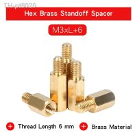 ✔❀  3 20 PCS Hex Brass Standoff Spacer Screw M3xL 6mm Hexagon Stud PCB Computer Male to Female Standoff Spacer