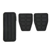 3 pcs คลัทช์เบรค Accelerator Pedal Pad ชุดยางสีดำยืดหยุ่นสวมใส่สำหรับ T4 Transporter 1990‑2003