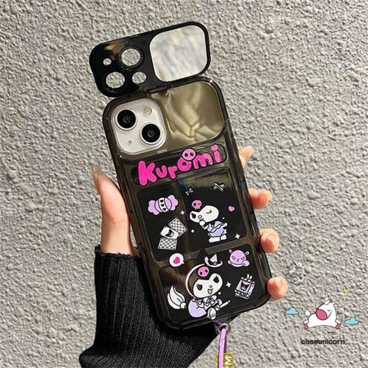 เคสโทรศัพท์มือถือ-ซิลิโคนนิ่ม-กันกระแทก-ลายการ์ตูนคุโรมิน่ารัก-แบบสร้างสรรค์-สําหรับ-iphone-12-13-14-max-xr-7-8-x-xs