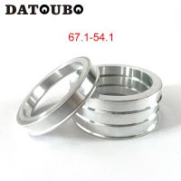 สวิตช์/DATOUBO (แพ็ค4) วงแหวนศูนย์กลางดุมล้อ54.1มม. ถึง67 Mm OD 1-วงแหวนศูนย์กลางอลูมิเนียมสีเงิน67.1มม.-54.1มม. 4ชิ้น