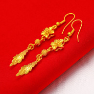 ASIX GOLD Bông tai vàng dài 24k dành cho nữ bằng vàng lá dài thumbnail