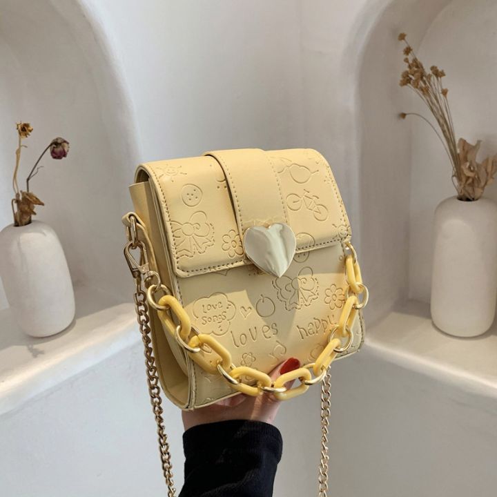 cod-bag-2021-new-trendy-fresh-messenger-embossed-chain-fashion-texture-solid-square