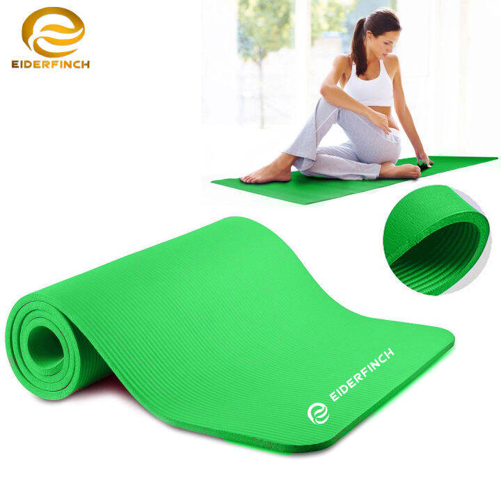 Extra Thick Yoga Mat Exercise With Carrying strap (Green) Lazada PH