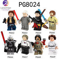 ของเล่นบล็อคก่อสร้างโมเดลนักรบหนึ่ง Minifigure Han Solo Obi-Wan อาคารประกอบพลาสติกตุ๊กตุ่นตัวเล็กบล็อคก่อสร้าง S