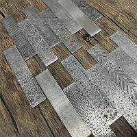 【YF】 Damascus Steel Billet Patterned Cutter Making Bar Embryo Forging Materials Quenched Smoothed for Knives