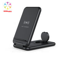 Folding 3 In 1 Wireless Charger Stand 15w Fast Charging Dock Station For Watch Earphone Mobile Phone