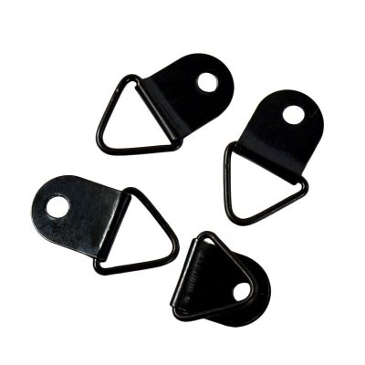 50Pcs / Set Hanger D Ring Shape Photo Mount Hook Metal Picture Frame Wall Triangle Hanging Black Wholesale