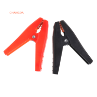 ?【Lowest price】CHANGDA 2pcs 90mm 100A คลิปพลาสติก ALLIGATOR Car Battery Clamps connecter Red Black