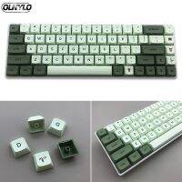 （Miss qis keycap） PBT ปุ่มกดระเหิดความร้อนปุ่มกด XDA รายละเอียดสูงส่วนบุคคลภาษาอังกฤษรัสเซียปุ่มกดสำหรับแป้นพิมพ์กล