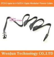 new PCI-E 6 Pin male 1 to 4 SATA 15-Pin Modular Power Supply Adapter Cable for Silverstone SX500-G SX600-G SX650-G