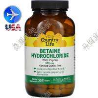 สต็อก American Country Life Betamine Hydrochloride น้ำย่อย600มก. 250เม็ดขวดใหญ่ราคาไม่แพง