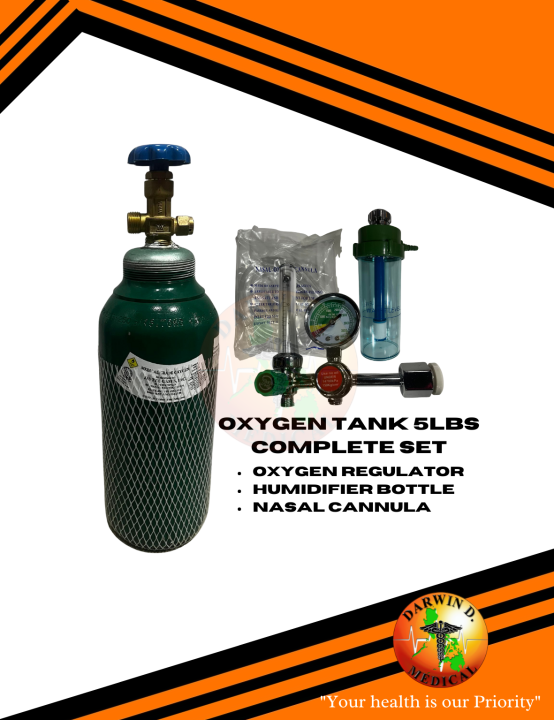 OXYGEN TANK 5LBS COMPLETE SET (WITH CONTENT) (READY TO USE) | Lazada PH