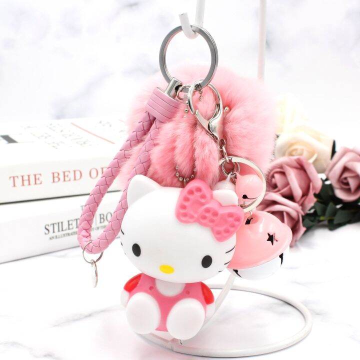 kawaii-sanrio-hello-kitty-plush-toys-keychain-cartoon-cute-girls-plush-key-ring-bags-pendant-ornaments-jewelry-festival-gifts-key-chains