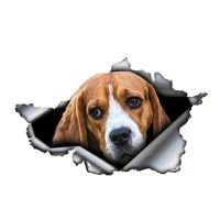 B0535# 13CM/17CM Self-Adhesive 3D Decal Beagle Dog Pet Animal Car Sticker Waterproof Auto Decors on Bumper Rear Window Laptop Bumper Stickers Decals