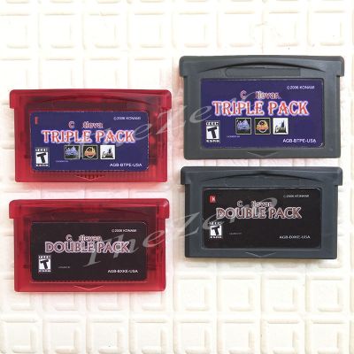 ♕ↂ Memory Card Castlevania Series Triple Pack DoublePack for 32 Bit Handheld Player Video Game Cartridge Console Card Red / grey