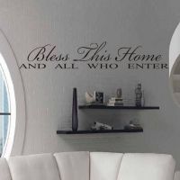 【LZ】☈✆  Bless This Home wall sticker living room bedroom for home decoration Decals wallpaper Art English alphabet stickers home decor