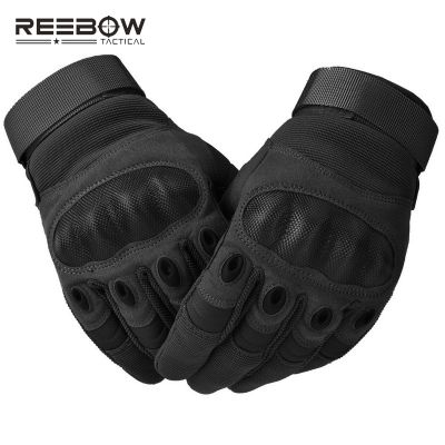 Outdoor Soft Knuckle Tactical Gloves Army Paintball Gloves Full Finger Motorcycle Riding Gloves Black