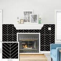 5 PCS Pack 3d Effect Peel and Stick Wall Stickers Fireplace Kitchen Apartment renovation Bathroom Tile Stickers Vinyl Flooring