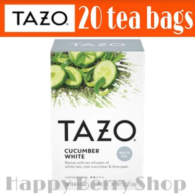 Premium for U📌TAZO TEA  ชาขาวแตงกวา CUCUMBER WHITE TEA  ชาเพื่อสุขภาพ นำเข้าจากประเทศอเมริกา 1 กล่องมี 20 ซอง มีคาเฟอีน📌