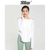 Zhilans®2022เซ็กซี่แขนยาวกีฬาที่แปลกใหม่เสื้อยืดถังสำหรับผู้หญิง Tops พืชรัดตัวหญิงเสื้อผ้าลำลองเสื้อโยคะเสื้อยืด