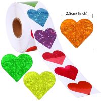 50-500pcs Heart shape Love Valentines Day stickers Wedding Party Seal Labels Gift Decoration Wrap Tag Stickers Self-adhesive Stickers Labels