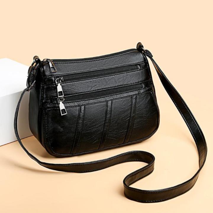 กระเป๋าถือสะพายข้างคุณแม่หลากกระเป๋ากระเป๋าสะพายไหล่-pu-สำหรับผู้หญิง-สีดำ