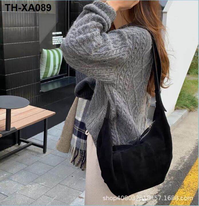 2022-dumplings-bump-south-korean-classic-high-capacity-frosted-design-feeling-fold-female-single-shoulder-bag