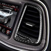 【cw】 Applicable to Dodge Challenger Challenge Carbon Fiber Interior Modification Console Instrument Middle Decorative Vent Sticker ！