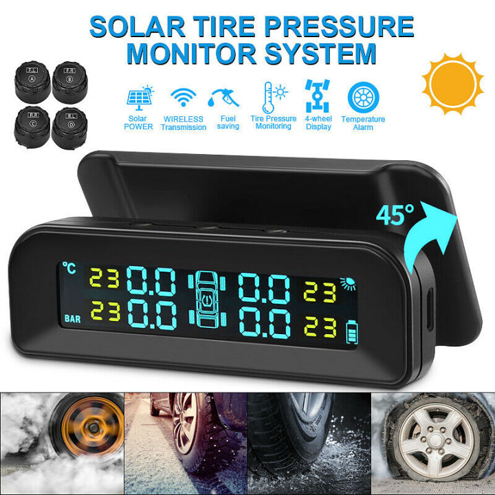 Steel Mate Motorcycle Tire Pressure Monitoring System - Universal TPMS for  Motorcycle Oversized LCD Screen with Display Time in Real Time and Tire