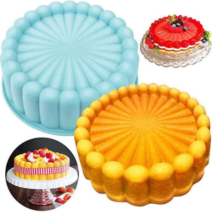 2pcs Cake Pan Nonstick Round Cake Pan Silicone Cake Baking Pans Cake Baking  Mold