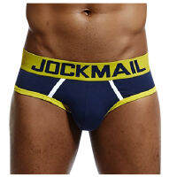 JOCKMAIL ยี่ห้อบุรุษบิกินี่เกย์ชุดชั้นในเซ็กซี่บุรุษสตริงบิกินี่กางเกง Cuecas Calzoncillos H Ombre ลื่นผ้าฝ้ายบุรุษกางเกง