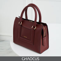 CHAOCUS รุ่น FRAMY สีBurgundy กระเป๋าถือหนังวัวแท้ กระเป๋าแฟชั่นโมเดิร์น Modern Fashion Leather Handbag/Crossbody